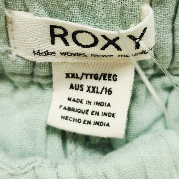 Roxy Womens Blue Surf Linen Shorts Size XXL - Picture 2 of 8